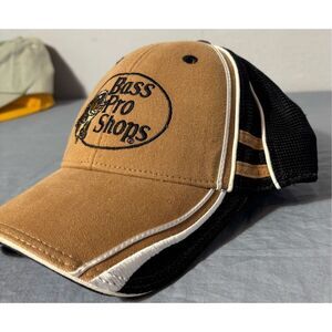 Bass Pro Shops Ball Cap Hat Brown One Size Adjustable Unisex Adult Mesh
